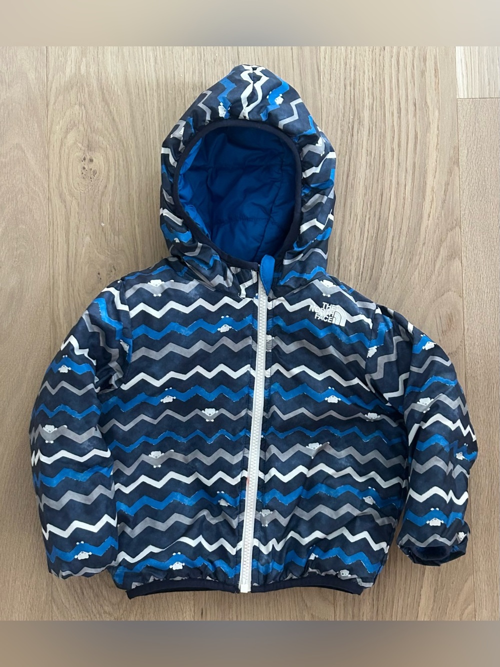 Baby The North Face Reversible Perrito Hooded Jacket - Size 18/24M *READ